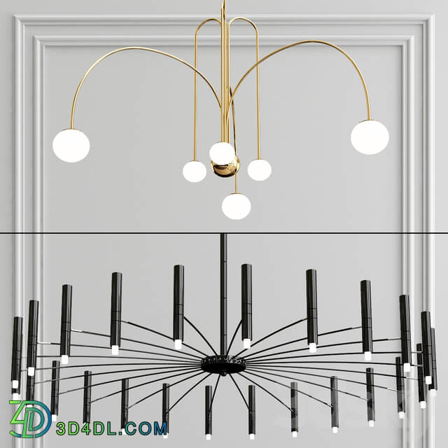 DAY and LOKA chandelier collection Pendant light 3D Models