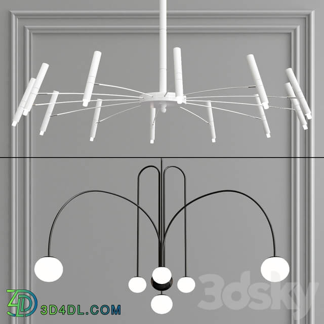 DAY and LOKA chandelier collection Pendant light 3D Models