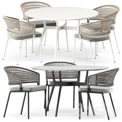 Table Chair BRANCH bistro table CTR armchair by Tribu 