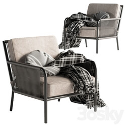 Morocco Graphite Lounge Chair Crate and Barrel 