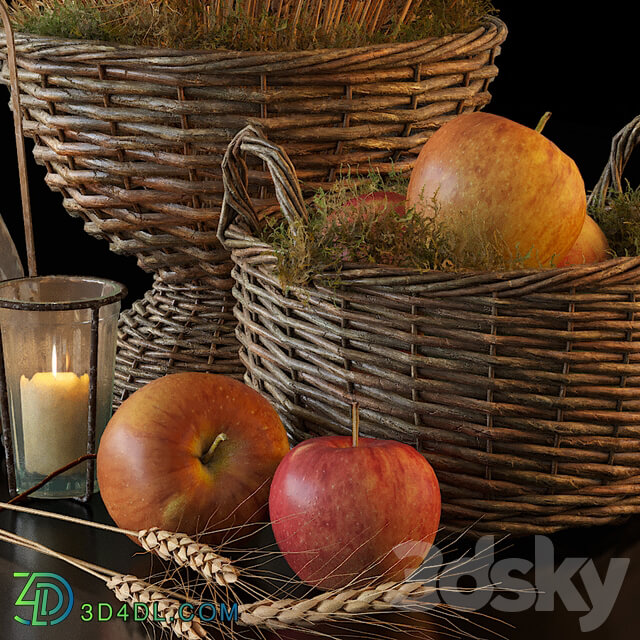 Decorative set with baskets 1