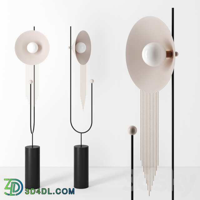 Floor Lamp With Hair by Adir Yakobi