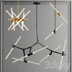 Collection agnes chandelier Pendant light 3D Models 
