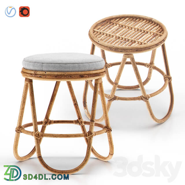 Skye Rattan Stool