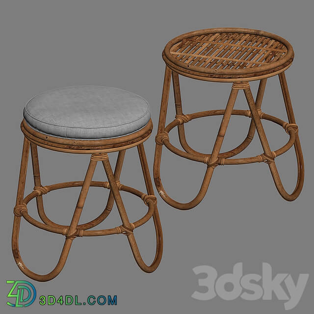 Skye Rattan Stool