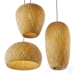 Chinese pendant bamboo lamp Pendant light 3D Models 