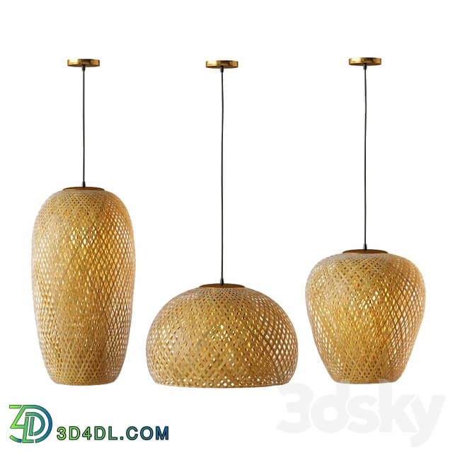 Chinese pendant bamboo lamp Pendant light 3D Models