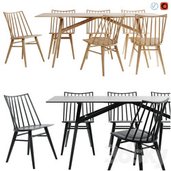 Table Chair Dining Set Jensen dining table west elm Paton Black Oak Windsor Dining Chair 