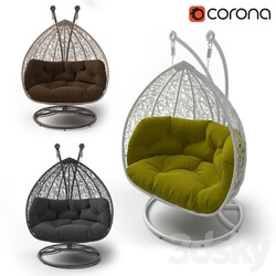Double cocoon chair Other 3D Models 