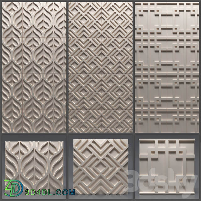 Other decorative objects Gypsum 3D panel