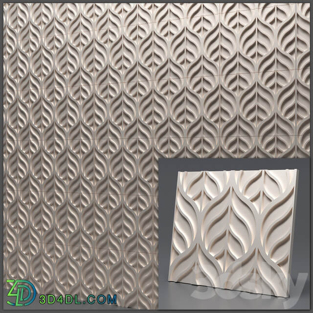 Other decorative objects Gypsum 3D panel