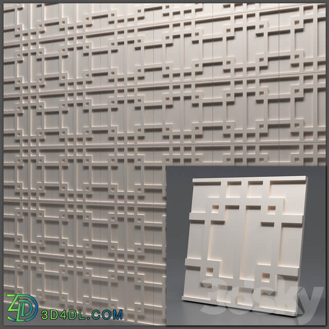 Other decorative objects Gypsum 3D panel