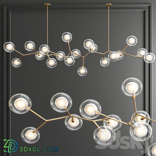 Giffin Minosi Bubbles Chandelier 3 type Pendant light 3D Models