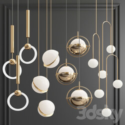 Four Hanging Lights 54 Brands Pendant light 3D Models 