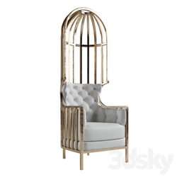 Elegant cage chair Eichholtz Bora Metropolis Porter 
