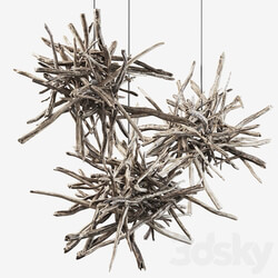 Branch decor lamp n1 Lamps from branches Pendant light 3D Models 
