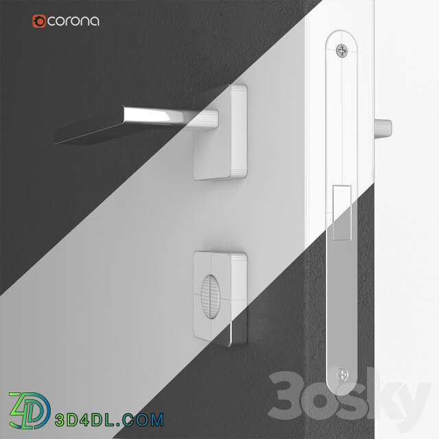 Flush mounted interior door