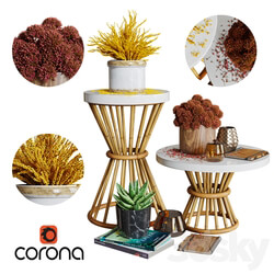 Aloysia Rattan decorative set 