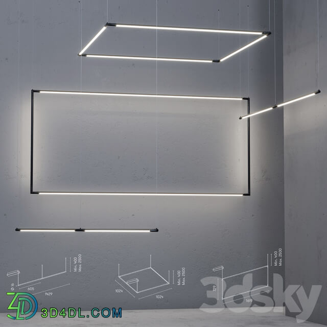 Grok TUBS MODULAR 4 Pendant light 3D Models