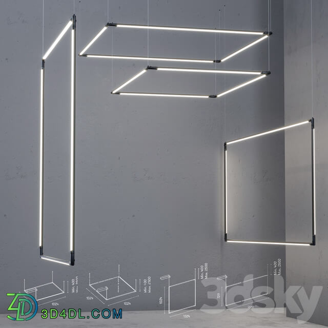 Grok TUBS MODULAR 4 Pendant light 3D Models