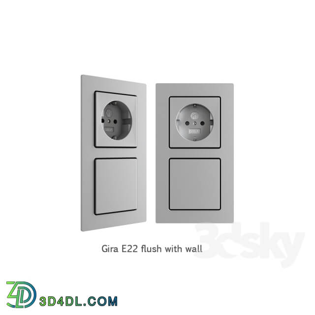 Miscellaneous Gira E22 flush with wall