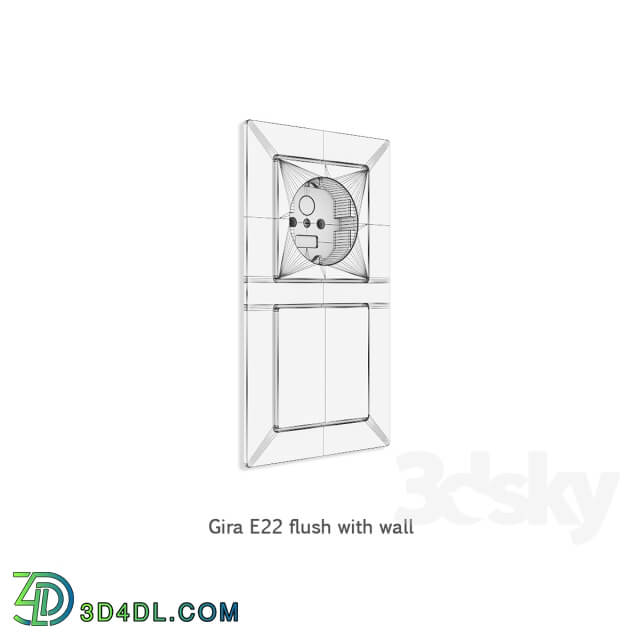 Miscellaneous Gira E22 flush with wall