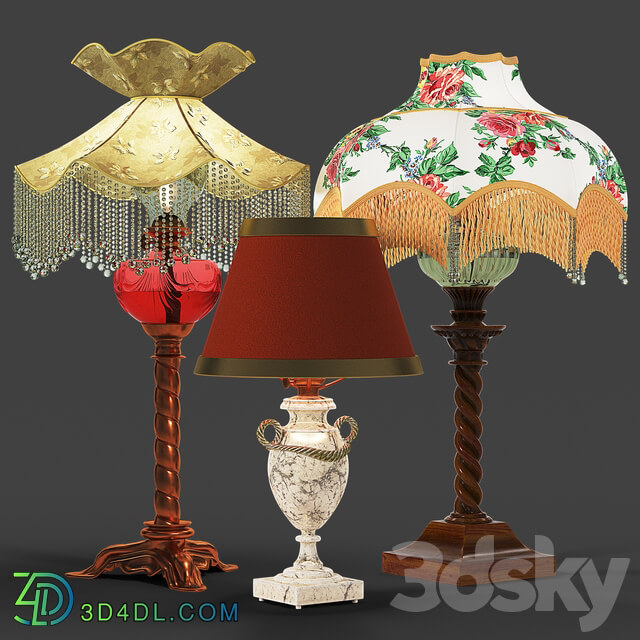 Set of vintage lamps