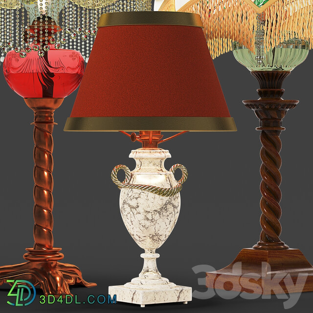 Set of vintage lamps