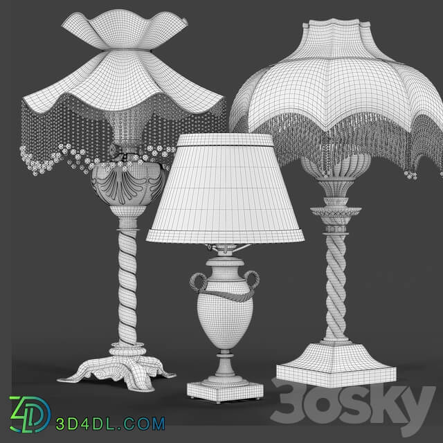 Set of vintage lamps