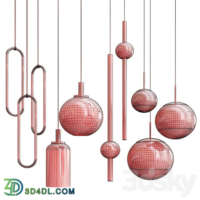 Four Hanging Lights 57 Pendant light 3D Models