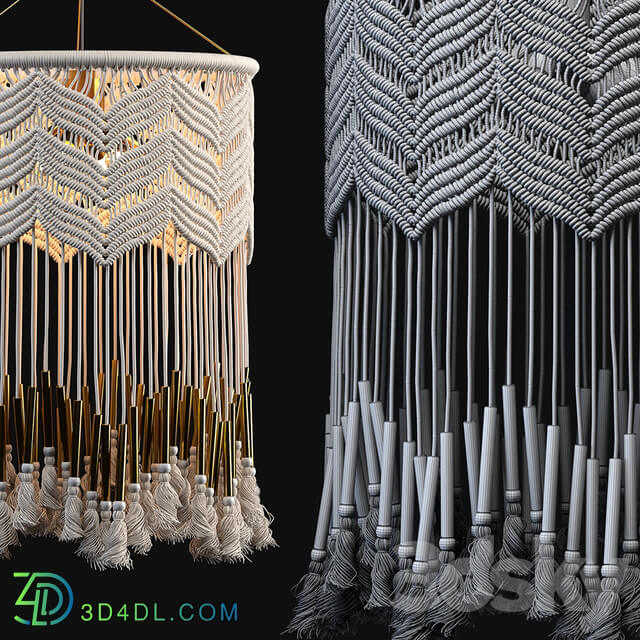 Macrame Pendant Lights Pendant light 3D Models