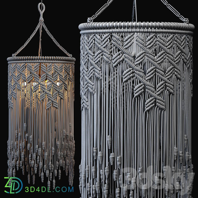 Macrame Pendant Lights Pendant light 3D Models