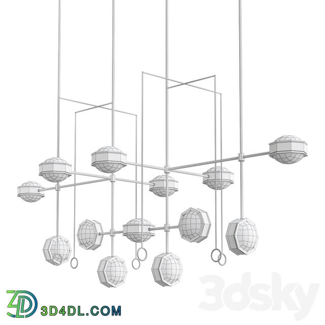 HOLLY HUNT LYRA CHANDELIER Pendant light 3D Models