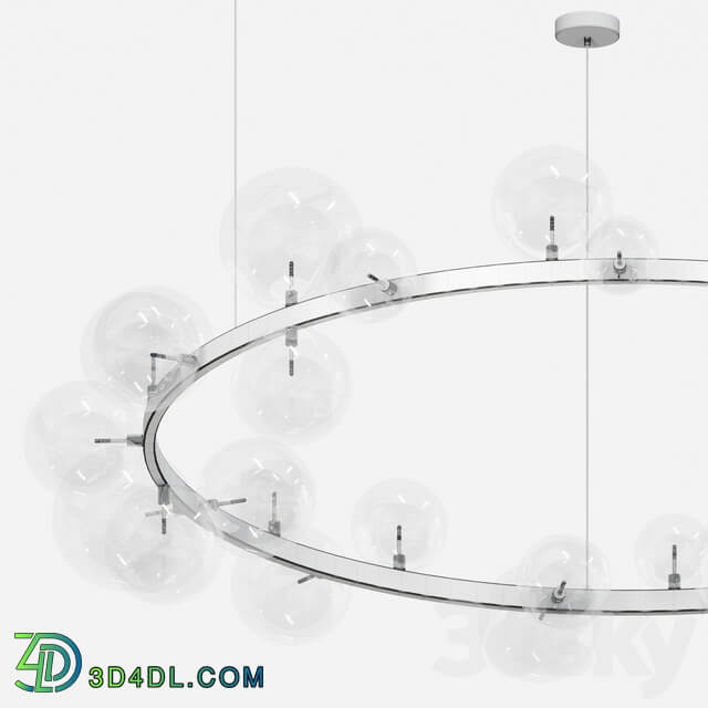 Skandi iona circle horizontal Pendant light 3D Models