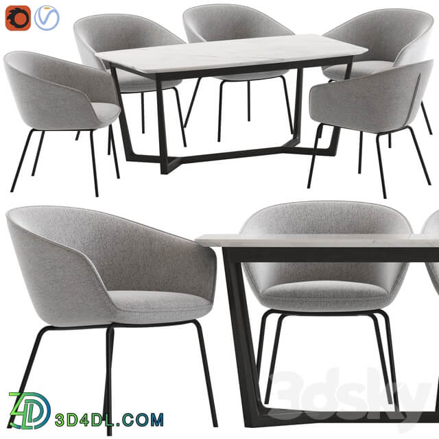 Table Chair Oslo Home Amanda Dinning Chair and Innova Australia Carlin Table