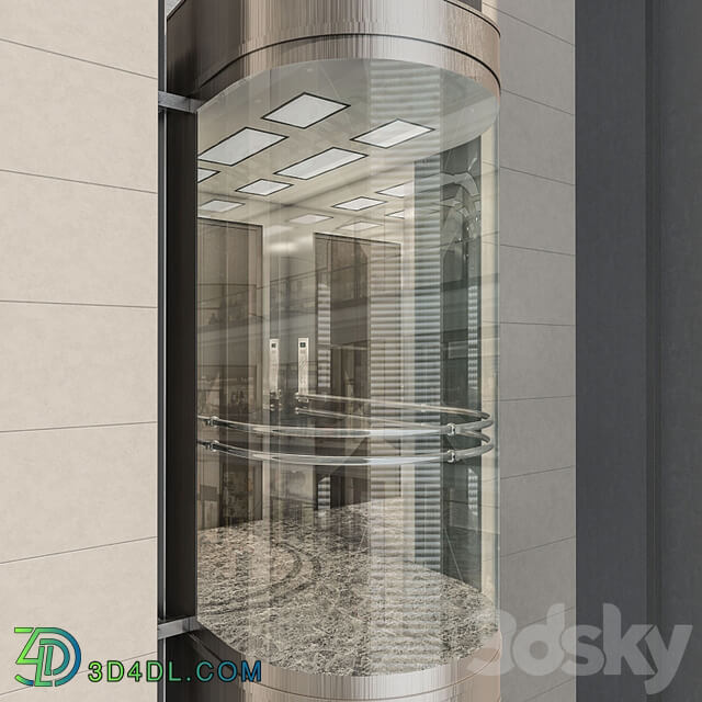 Glass elevator