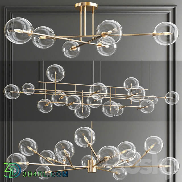 Orizzontale CTC Orion Chandelir 3 type Pendant light 3D Models