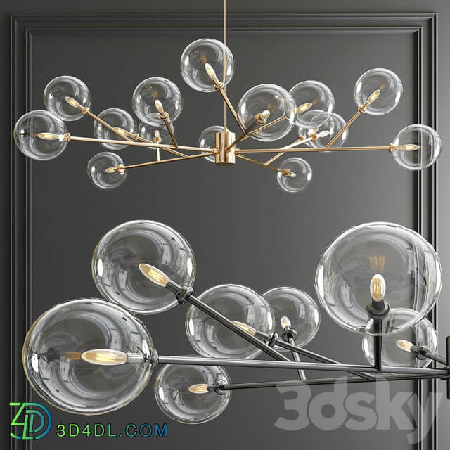 Orizzontale CTC Orion Chandelir 3 type Pendant light 3D Models