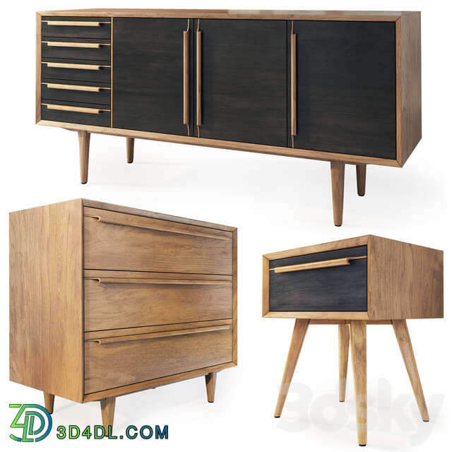 Sideboard Chest of drawer Dresser sideboard nightstand Bruni by Etg Home