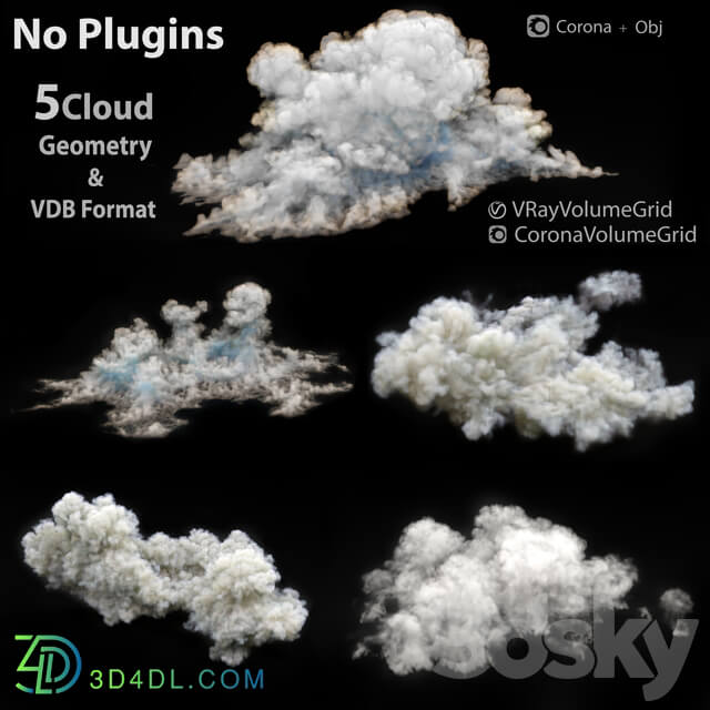 clouds 3D Volumetric cloud 3D Models