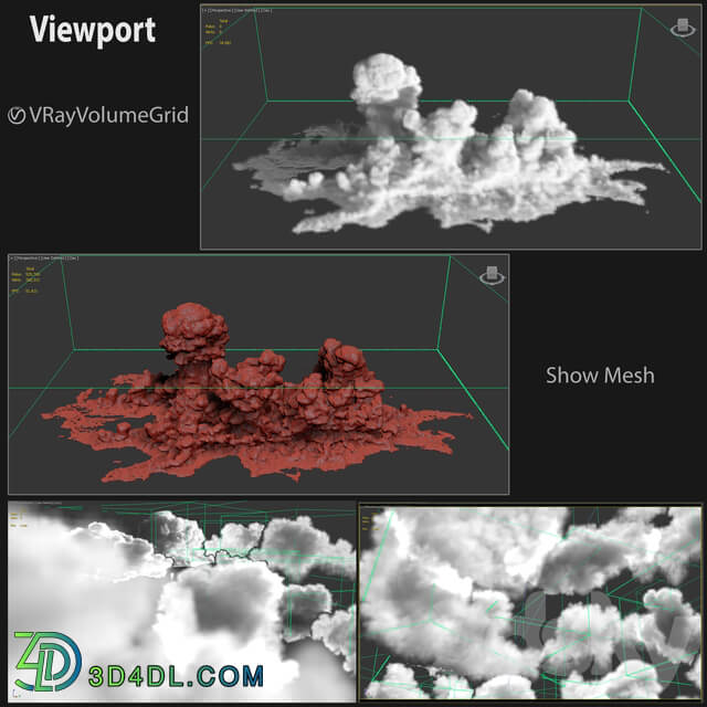 clouds 3D Volumetric cloud 3D Models