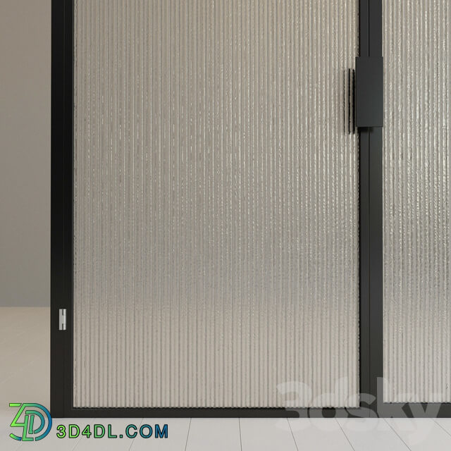 Glass partition. Door. 100