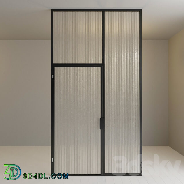 Glass partition. Door. 100