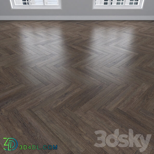 Wood Parquet Oak 3 types herringbone linear chevron