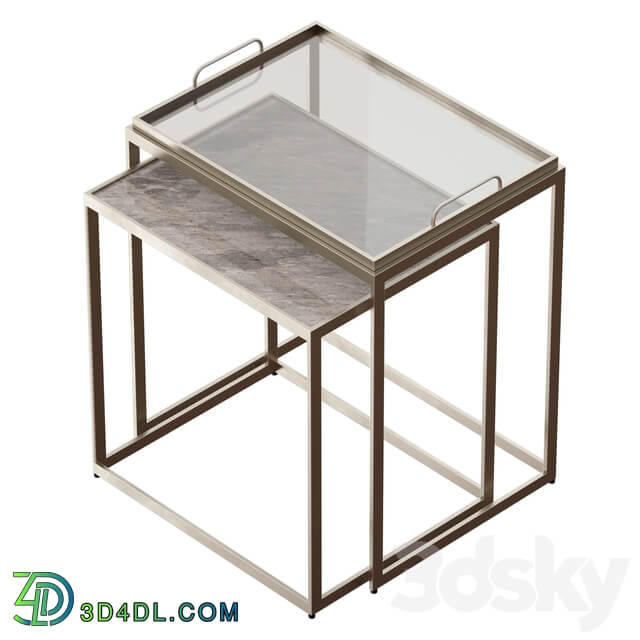 Saylor Nesting End Tables Crate and Barrel 3D Models