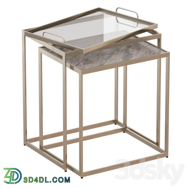 Saylor Nesting End Tables Crate and Barrel 3D Models