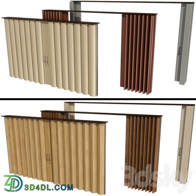 Sliding Partition made of wood and PVC