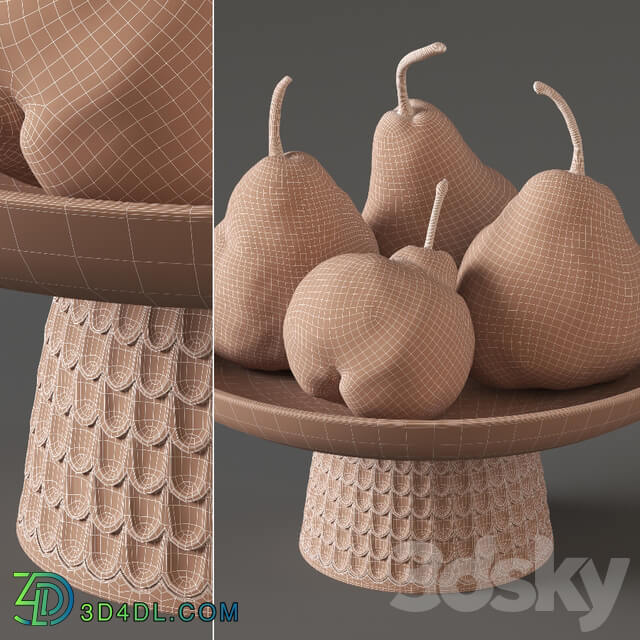Pears in a bowl 3D Models
