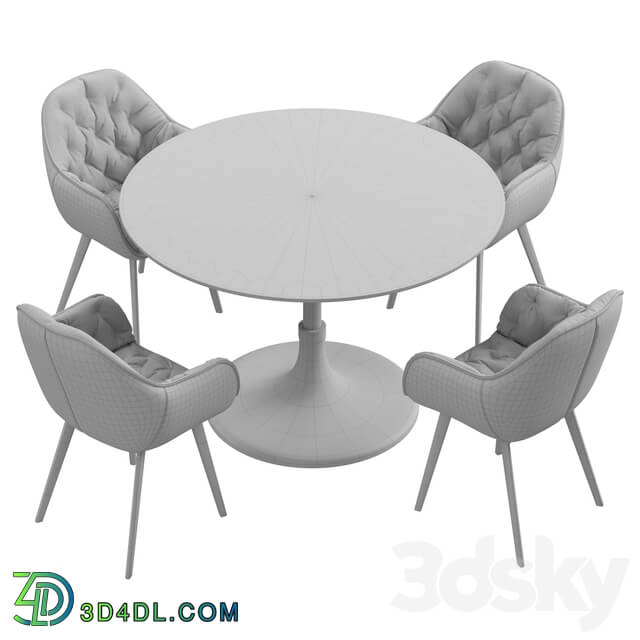 Table Chair La forma CB2 Hackney dining set