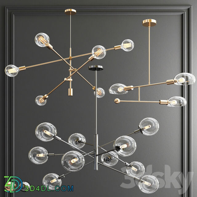 Sonneman Mobile Tangle Light 3 type Pendant light 3D Models